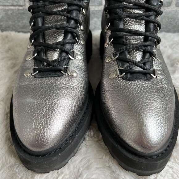Diemme Monfumo Silver Pewter Combat Boots Size EU 40 - Picture 6 of 11